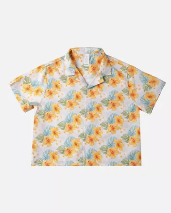 All-over Print Women's Crop Hawaiian Shirt