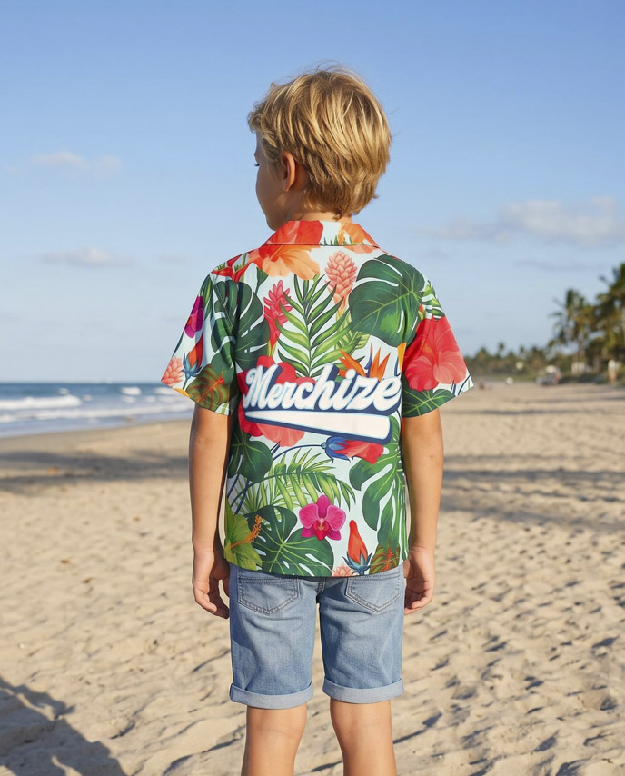 All-over Print Comfort Youth Short-sleeve Hawaiian Shirt