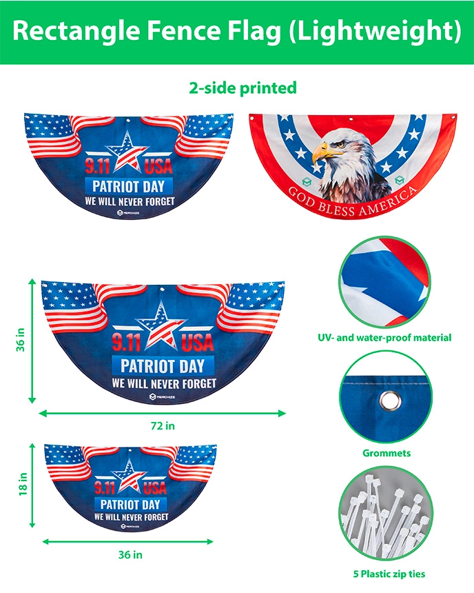 Semicircle Fence Flag (Lightweight)