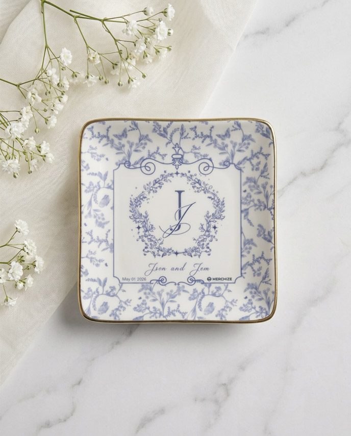 Fully Printed Ceramic Jewelry Dish (Made in US) 