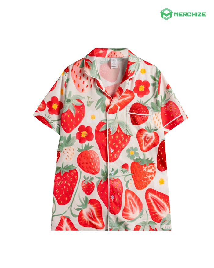 short sleeve satin pajama set