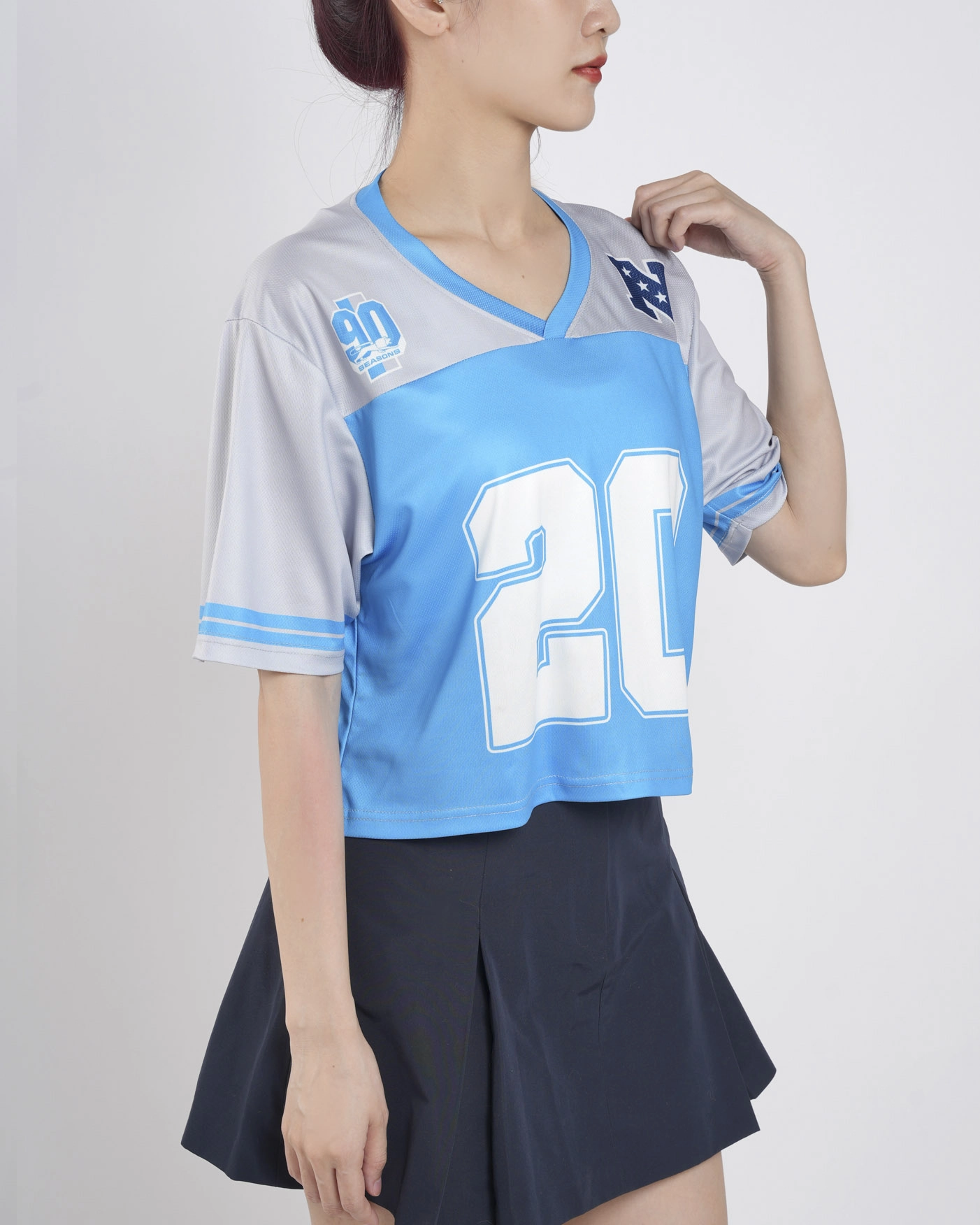custom crop football jersey