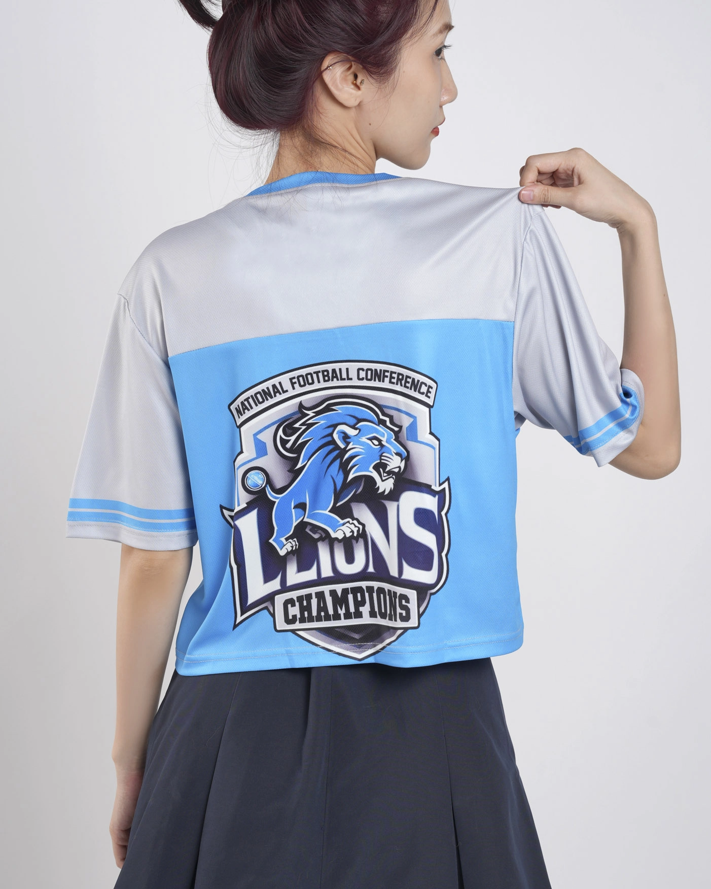 custom crop football jersey