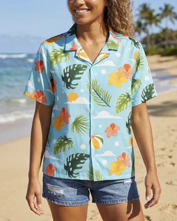 All-over Print Women's Comfort Hawaiian Shirt
