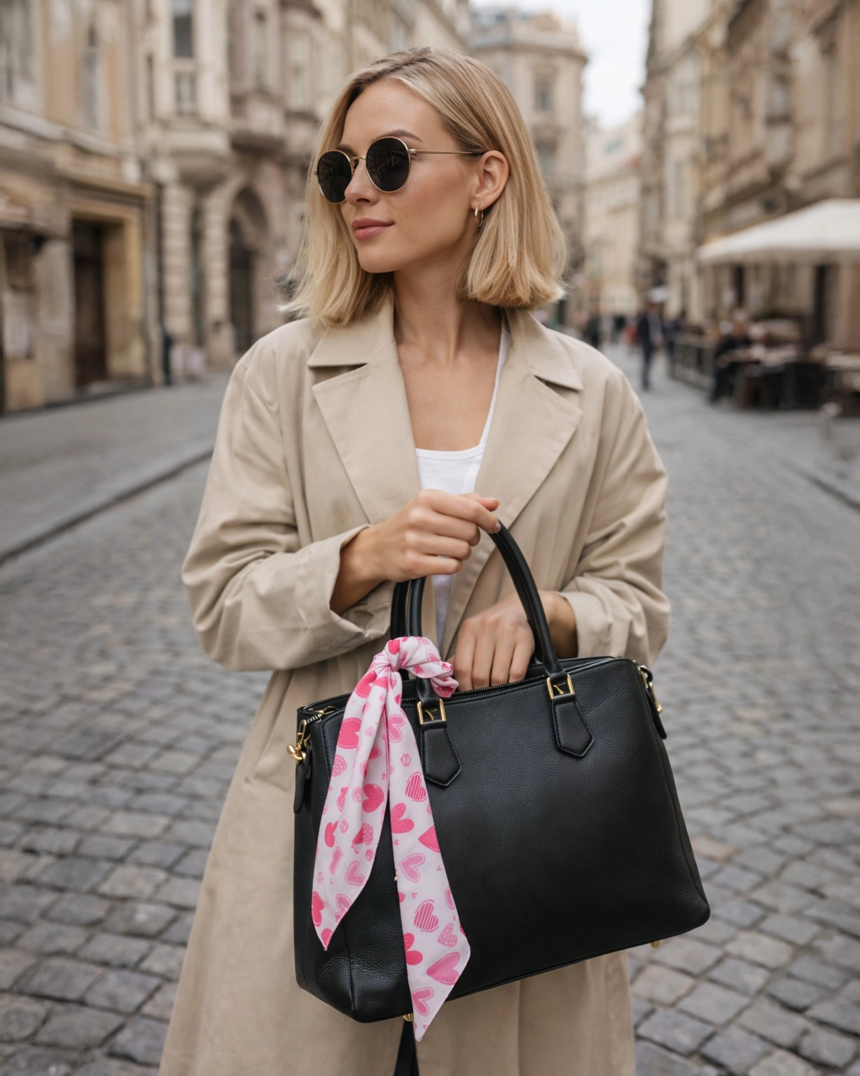 All-over Print Satin Hair Scarf