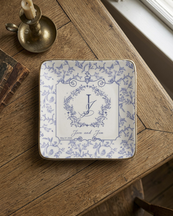 Fully Printed Ceramic Jewelry Dish (Made in US) 