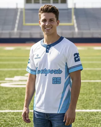 All-over Print Men's Two-Button Baseball Jersey