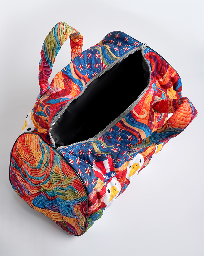 All-over Print Quilted Weekend Bag