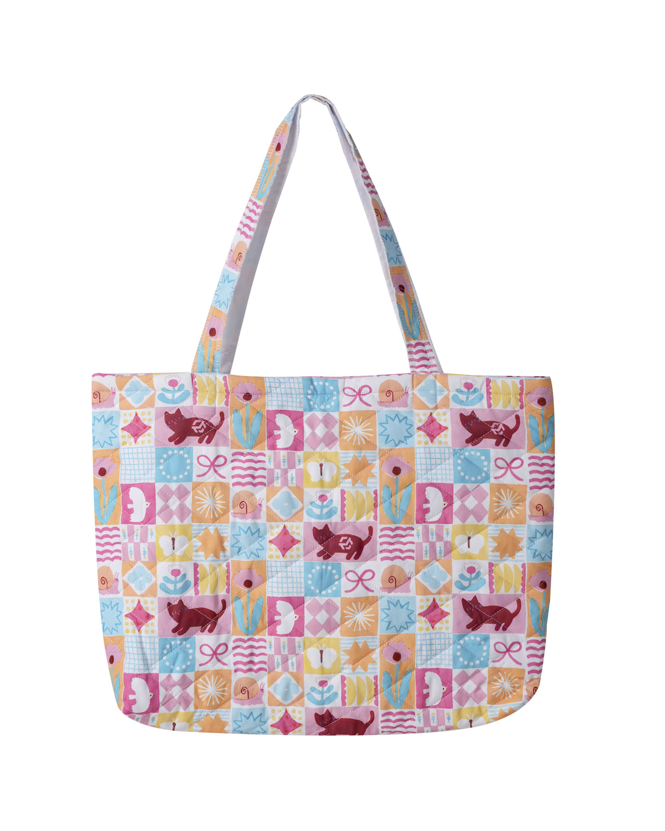 All-over Print Quilted Tote Bag