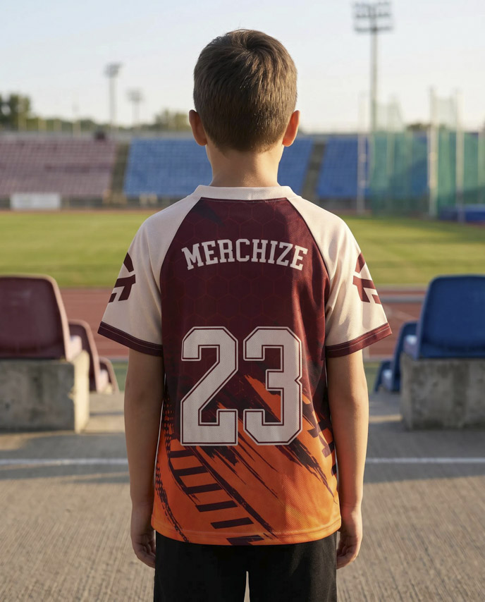 All-over Print Youth Two-Button Baseball Jersey