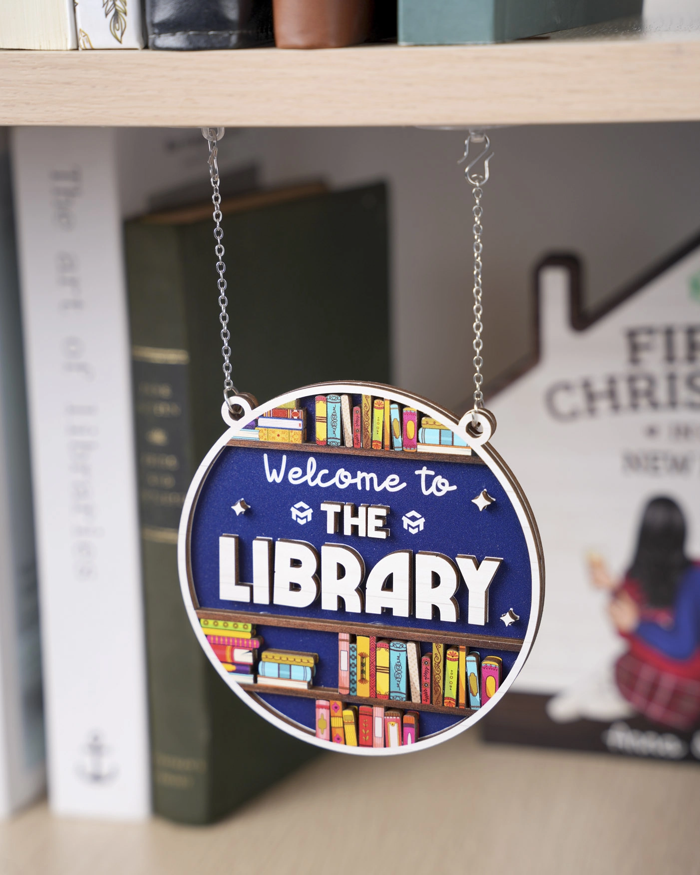 personalized library sign