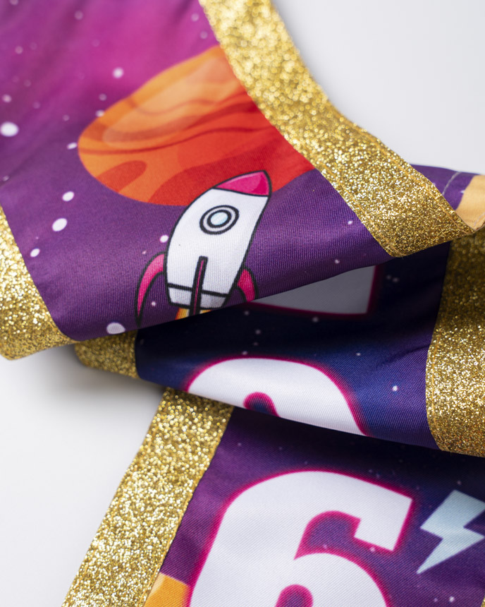 Kid Glitter Graduation Stole