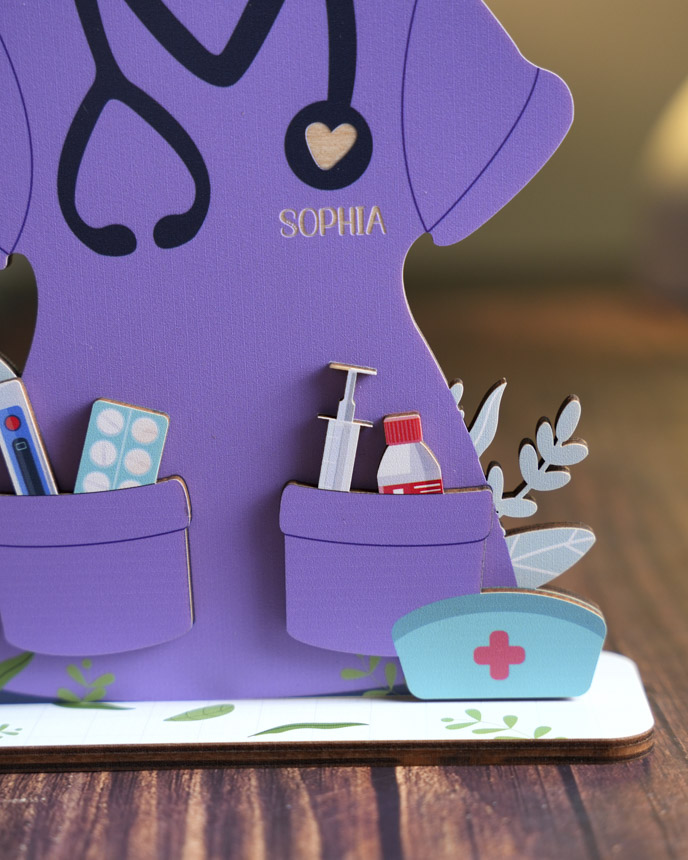 Custom Shape Wood Stand