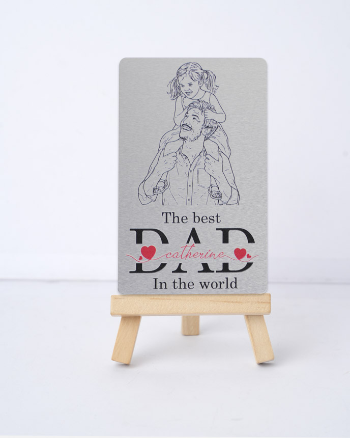 1-side Printed Metal Wallet Card