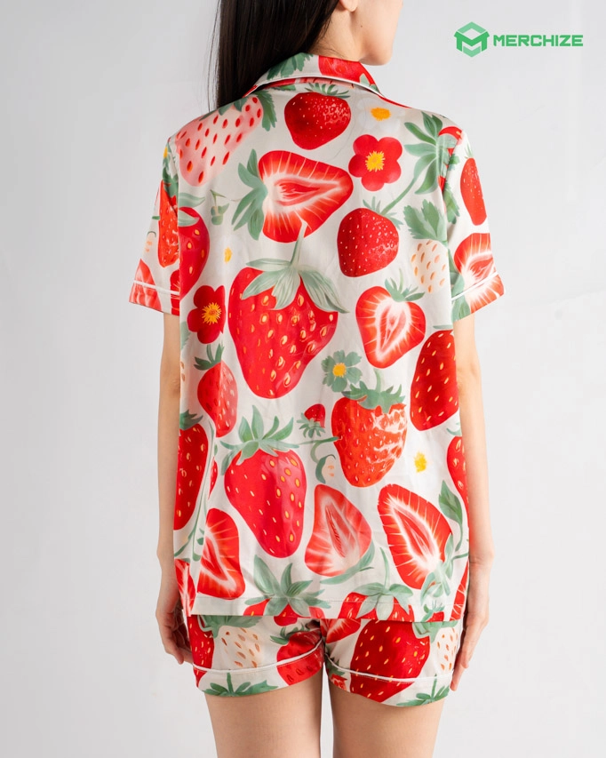 satin pajama short set