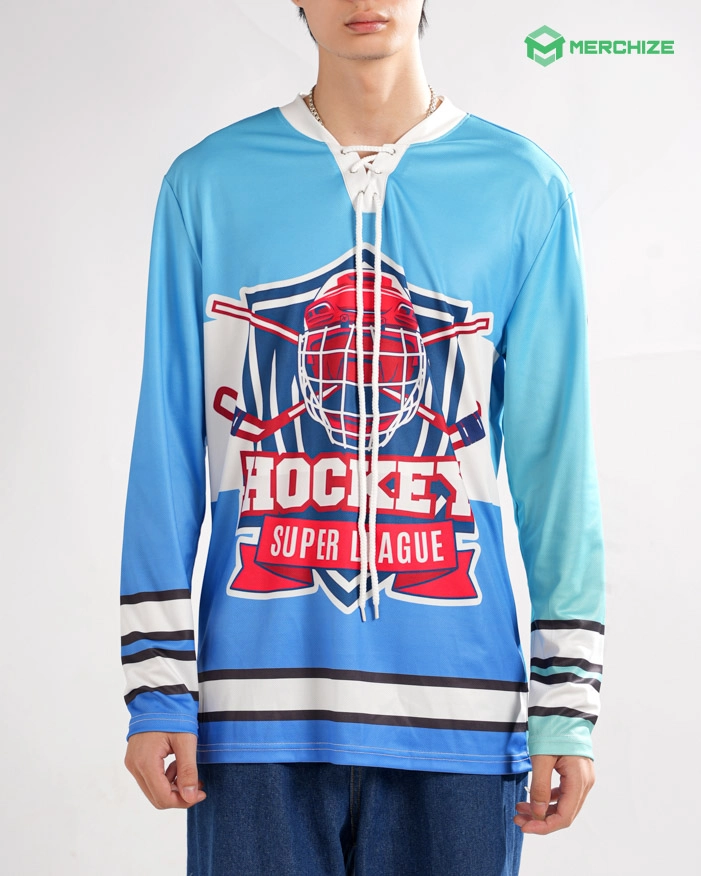 laced hockey jersey