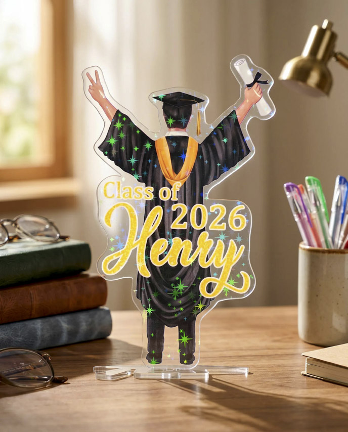 Custom Shape Hologram Spinning Standee