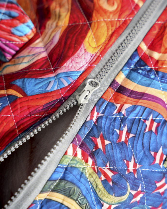 All-over Print Quilted Weekend Bag