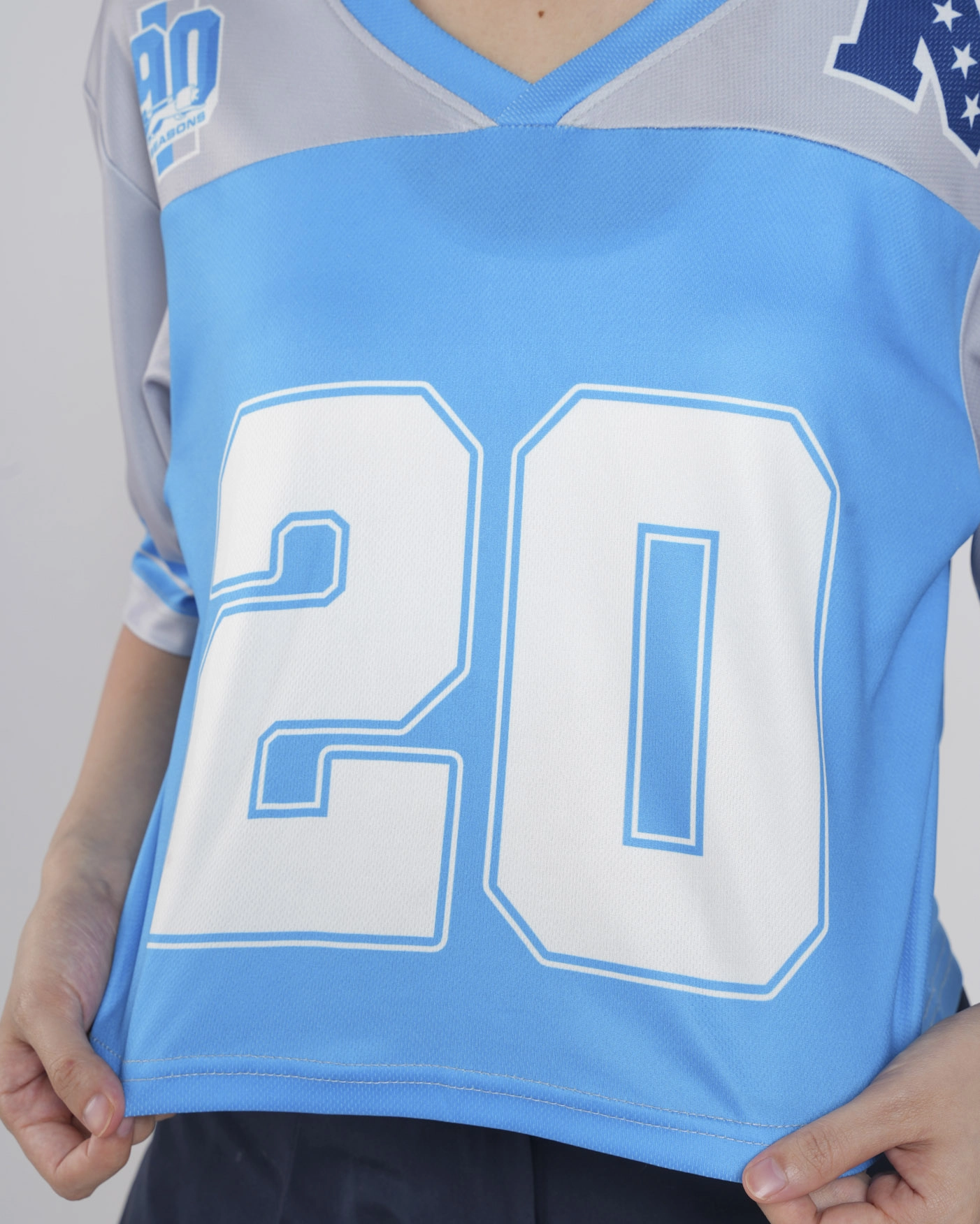 custom crop football jersey