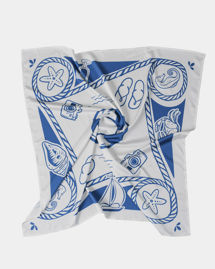 All-over Print Satin Scarf