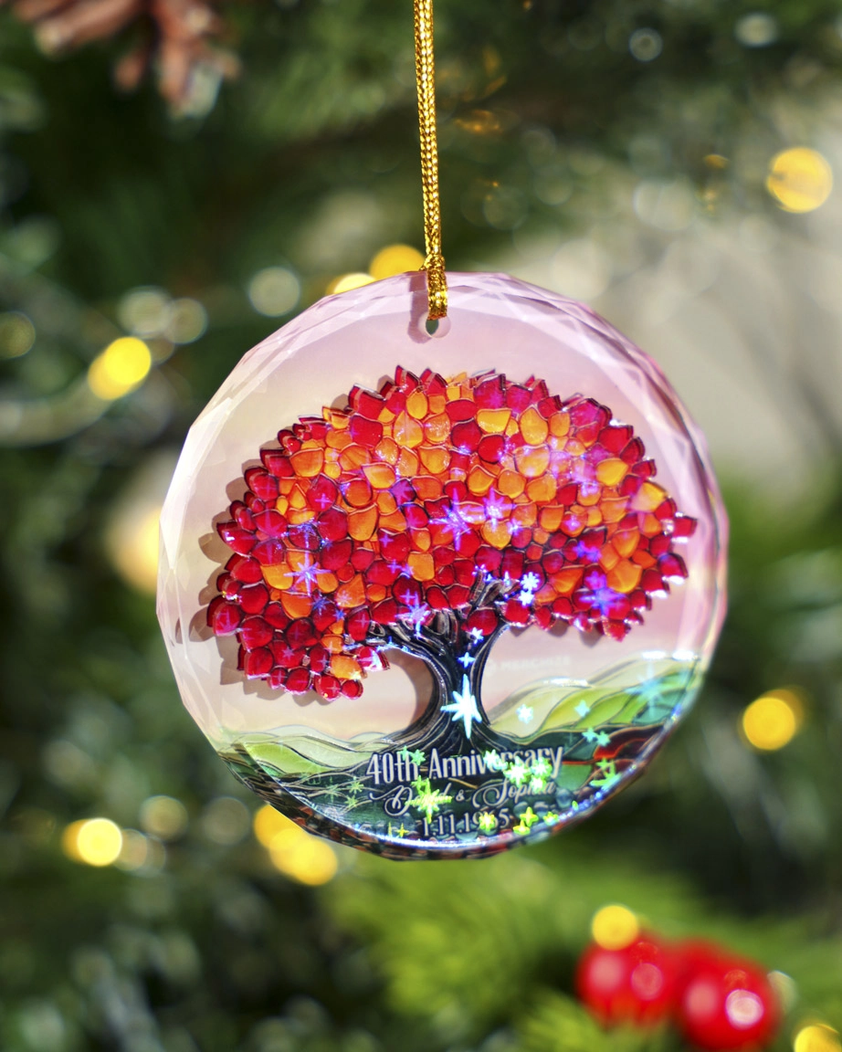 Glass and Hologram Ornament