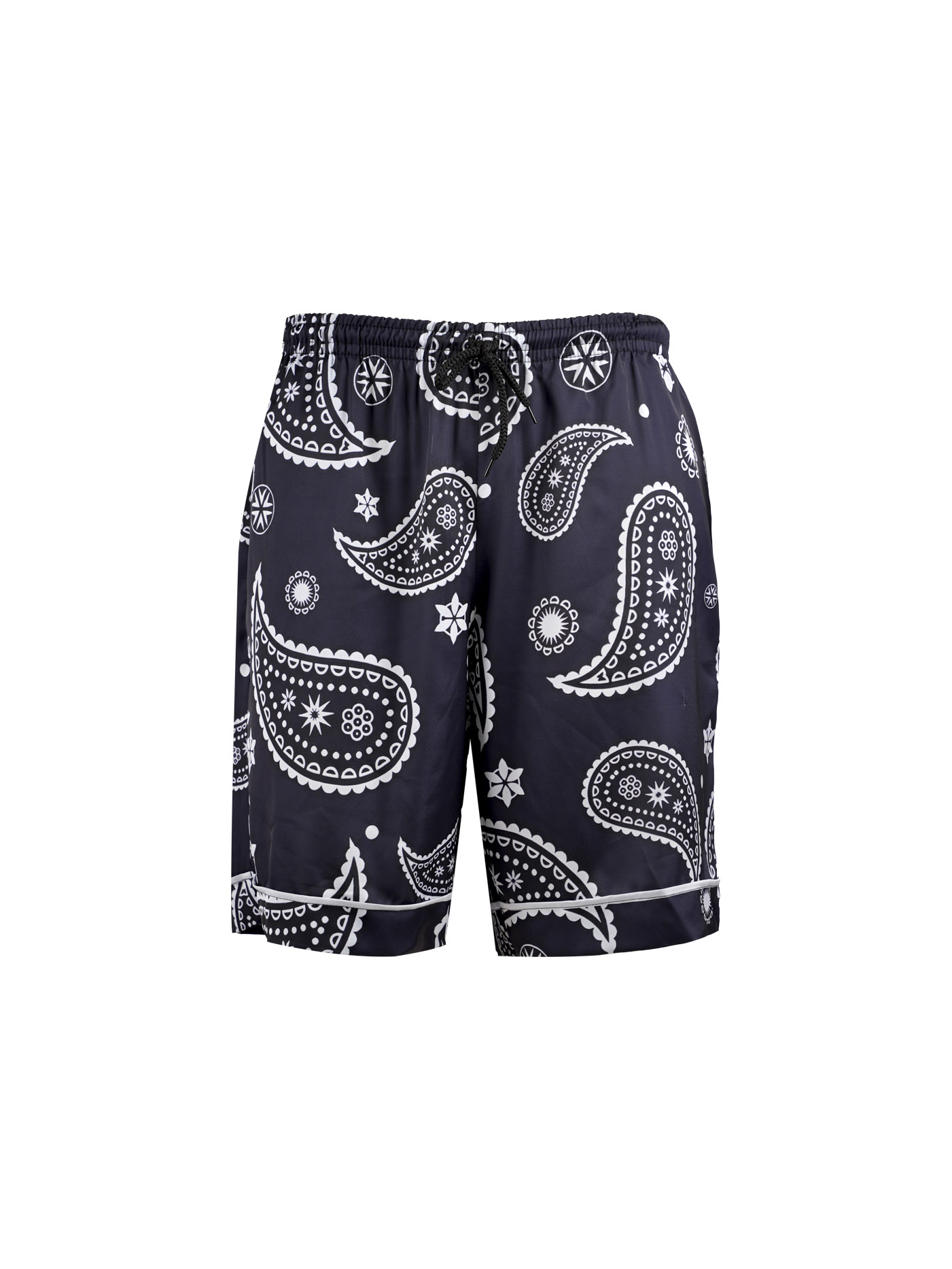 All-over Print Men's Satin Short-sleeve Pajamas Set