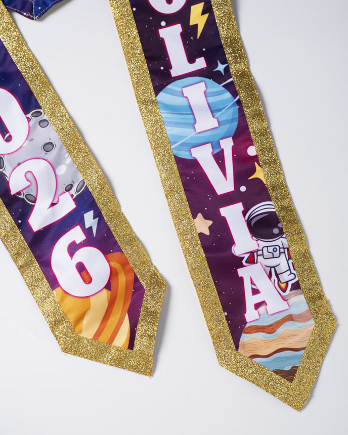 Kid Glitter Graduation Stole