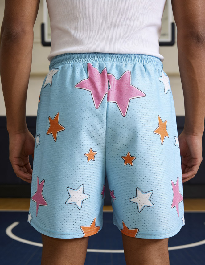 All-over Print Mesh Sports Shorts