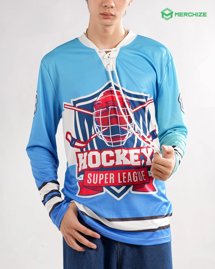 laced hockey jersey