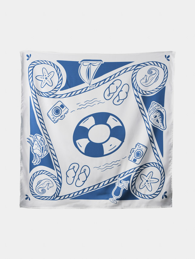 All-over Print Satin Scarf